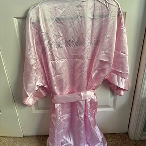 Pink Bridesmaid Satin Robe
